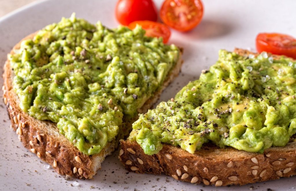 Avocado Toast at Peach Valley best brunch in Gainesville Florida. 