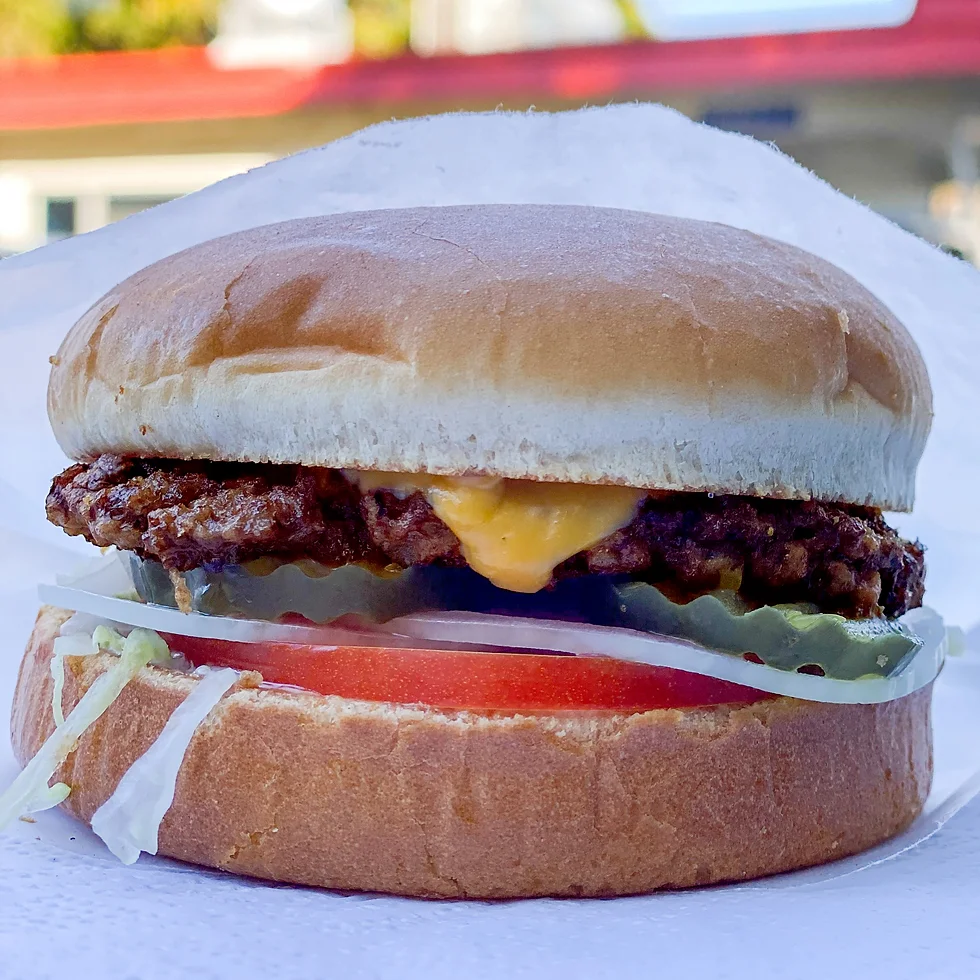 Cheese Burger at Mac's Drive Thru. One of the best burgers in Gainesville, Florida