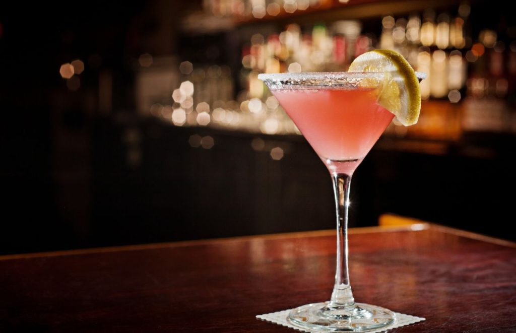 Cosmo Martini at Fluid Lounge Gainesville Florida. Keep reading to learn more about the best bars in Gainesville.