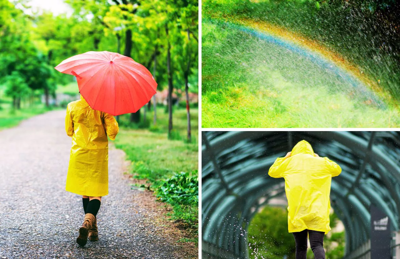 Full Guide to the Best Rain Ponchos for Travel with lady and man in the rain