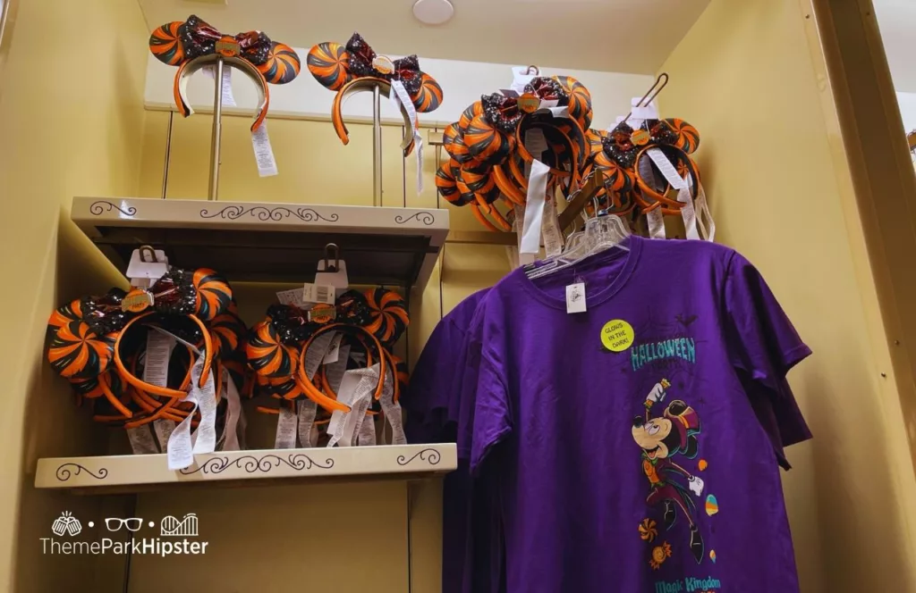 Disney's Magic Kingdom Theme Park Merchandise Minnie and Minnie Mouse Ears with Purple Shirt. Keep reading to get the best Disney Shirts at Five Below.