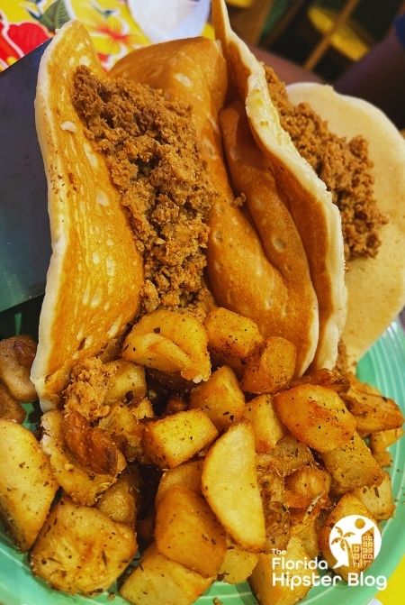 The Flying Biscuit Cafe Gainesville Florida Pancake Taco with beef and potatoes making it one of the best breakfast in Gainesville. Keep reading to find out more about the best breakfast in Gainesville. 