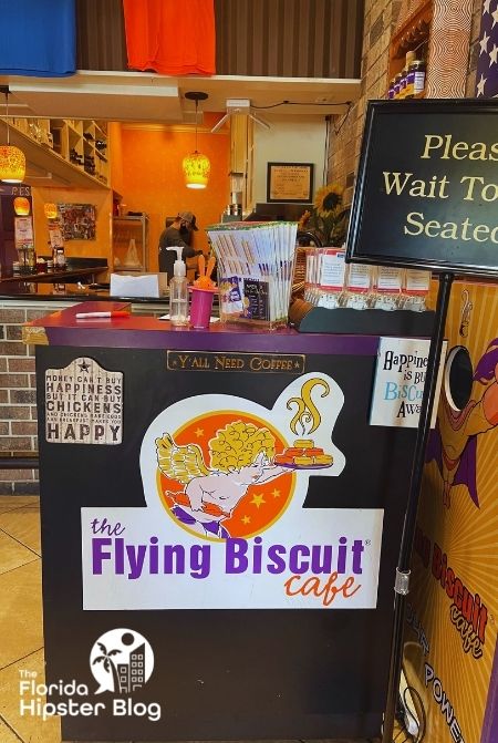 The Flying Biscuit Cafe Gainesville Florida Seating Wait Area. One of the best places to get breakfast in Gainesville, Florida.