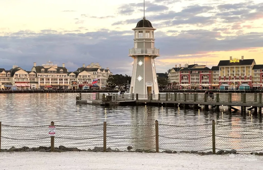 Christmas at Disney Boardwalk Inn and Villas over Crescent Lake. Keep reading to discover all there is to know about things to do in Orlando tonight.