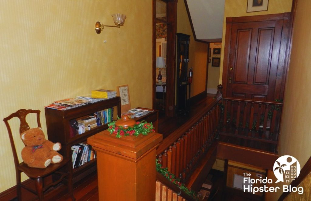 63 Orange Street Bed and Breakfast in St Augustine Florida Interior near stairway. Keep reading for the best things to do in St. Augustine for Christmas!
