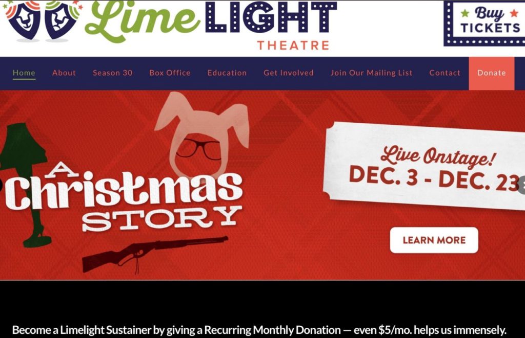 Limelight Theater A Christmas Story Show for Christmas in St Augustine Florida