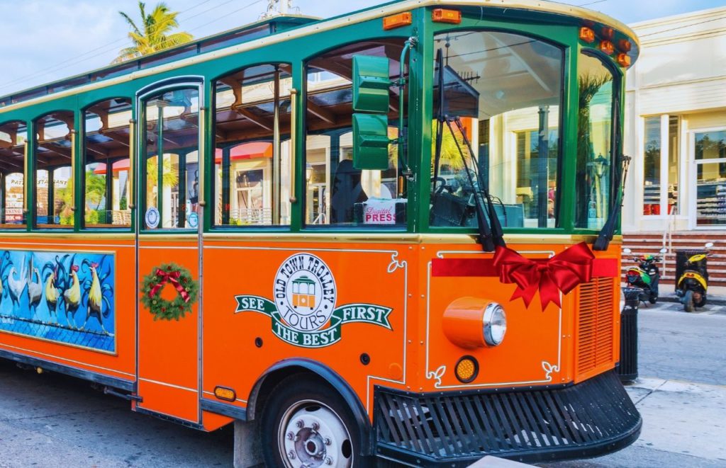 Old Town Trolley Tour for Christmas St Augustine. Keep reading for the best things to do in St. Augustine for Christmas!