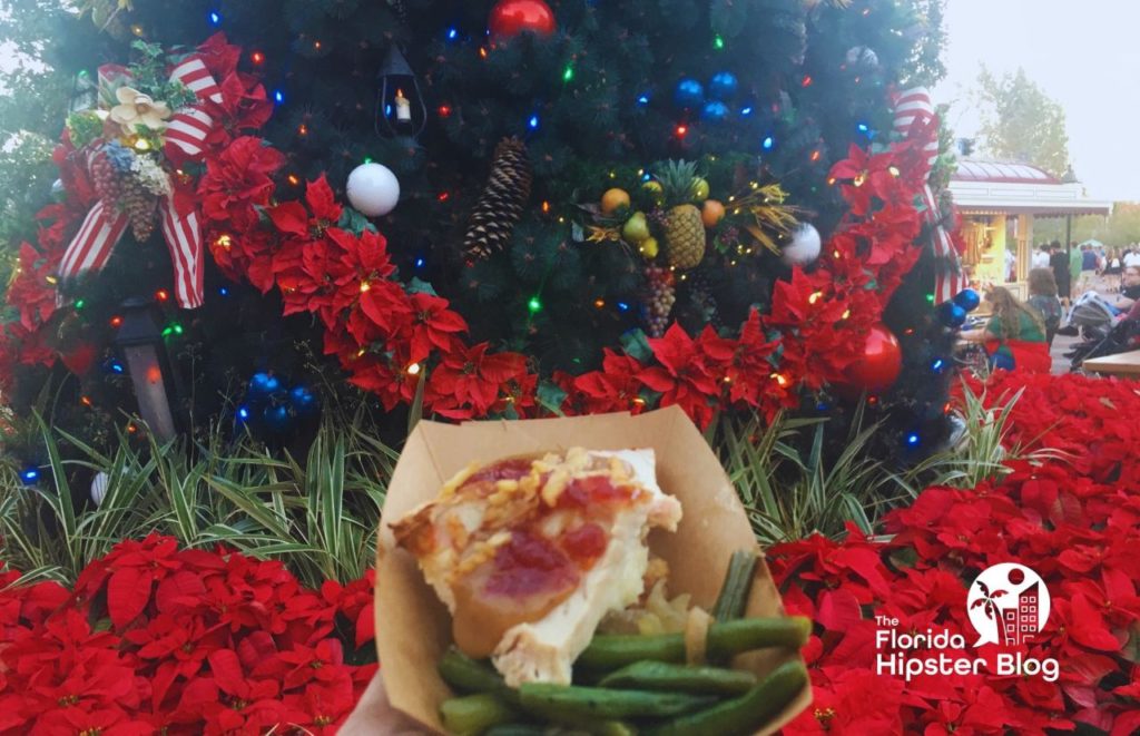 Epcot Festival of the Holidays Food. One of the best things to do in Florida at Christmas.