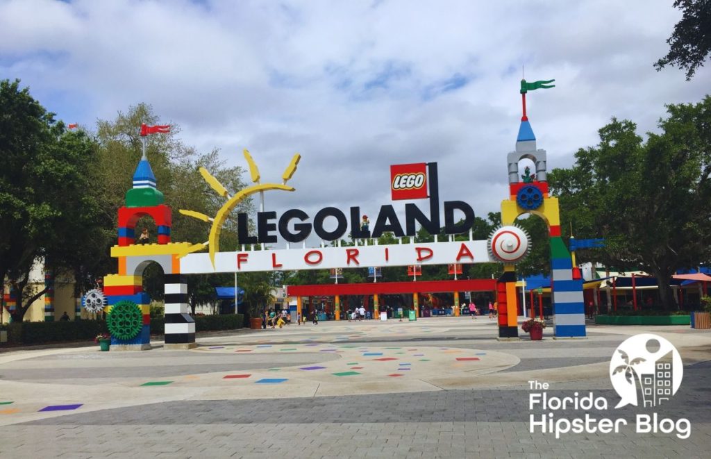 Legoland Florida Entrance. One of the best things to do in Florida at Christmas.