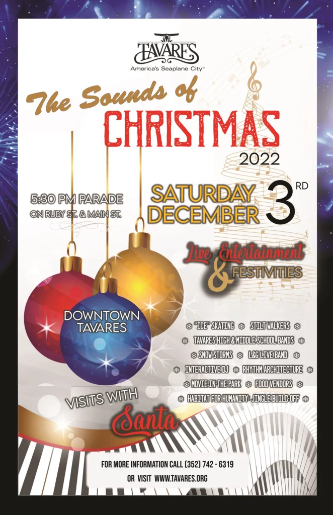 The Sounds of Christmas Tavares, Florida. One of the best things to do in Orlando at Christmas.