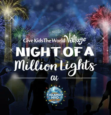 Night-of-a-million-lights-card. One of the best things to do in Orlando at Christmas.