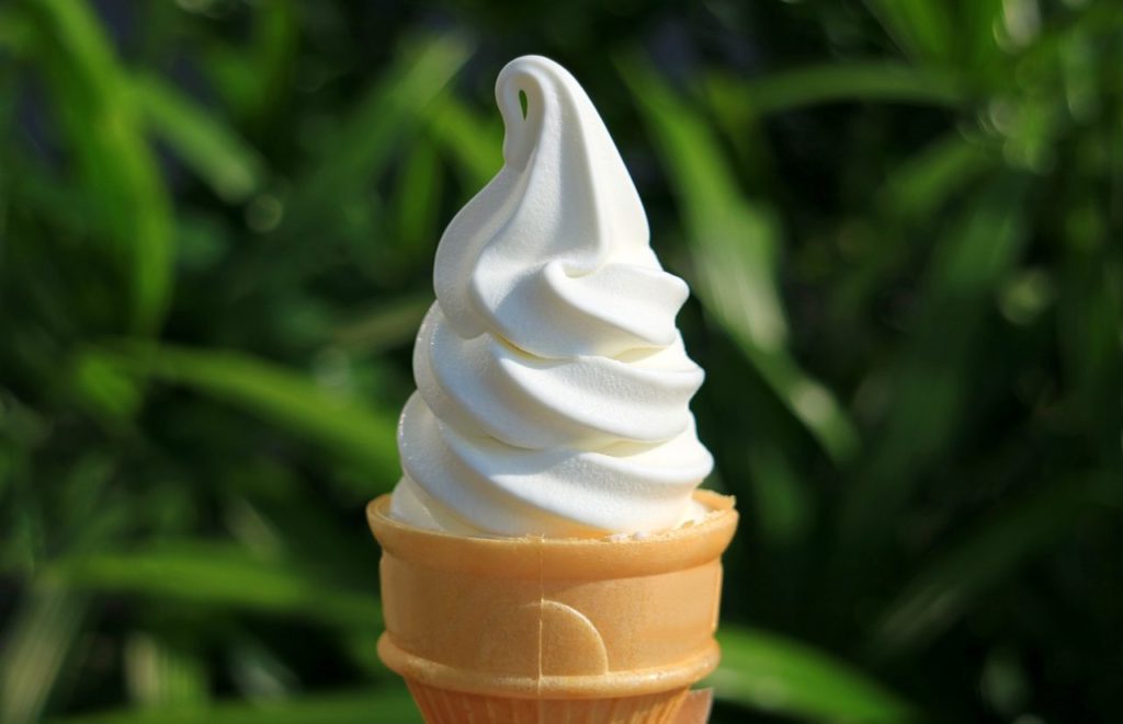 Soft serve ice cream cone. Keep reading to learn what to do in Orlando with toddlers. 
