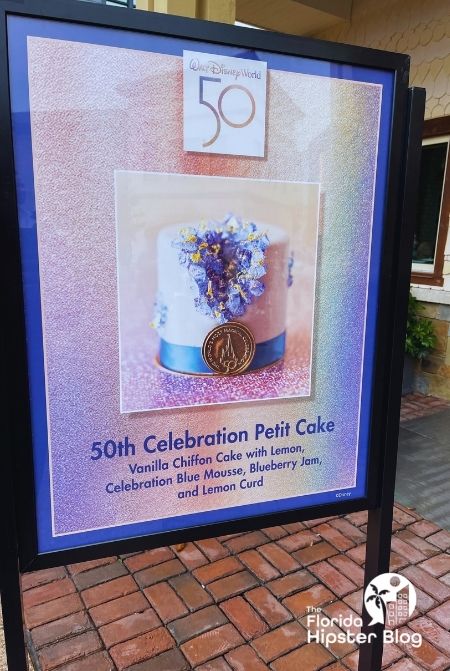 Amorette’s Disney Spring 50th Disney Celebration Cake With Vanilla Chiffon and blue mousse