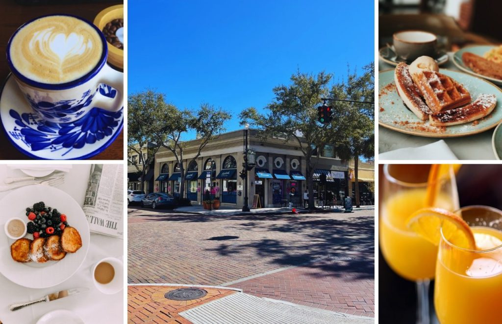 Winter Park and photos of some of the best brunches in Winter Park and tall glasses of mimosas. Keep reading to find out the best things to do in Orlando for a date or romantic getaway. 