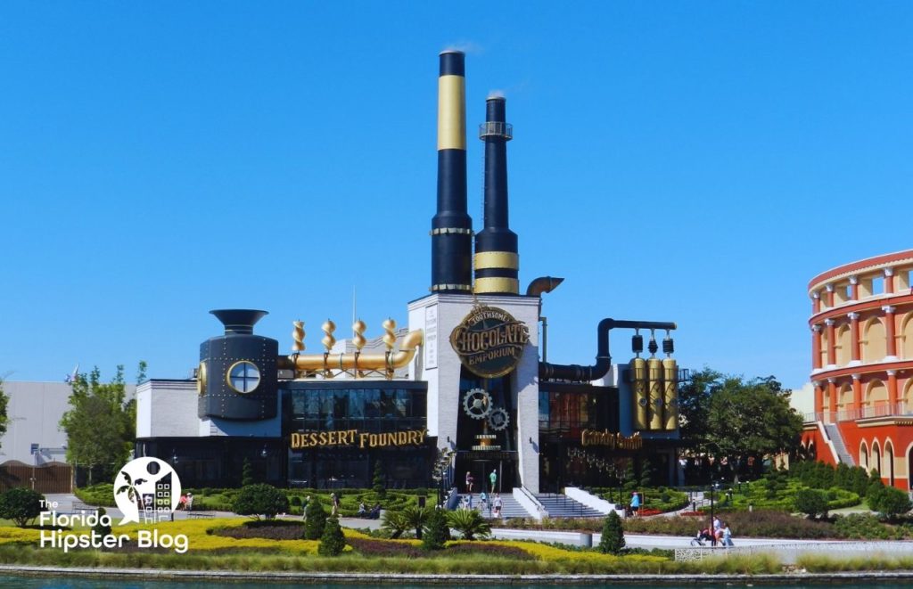 Toothsome Chocolate Emporium Outside Shot Universal Orlando Resort. Keep reading to get the best 1 day Orlando itinerary and the best things to do in Orlando besides theme parks.