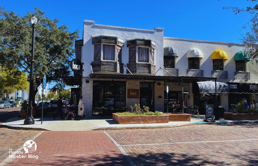 Winter Park Florida Boca Kitchen Market Restaurant Entrance making it one of the best places to have brunch in Winter Park, Florida. Keep reading to find out more about the best brunch in Winter Park.