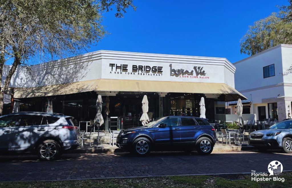 Winter Park Florida The Bridge A New York Restaurant Entrance with outdoor patio dining. Keep reading to discover where to go for the best brunch in Winter Park. 