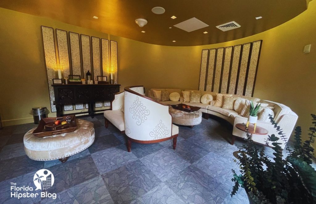 Blue Harmony Spa Lounge Area. Keep reading to discover more romantic getaways in Orlando.