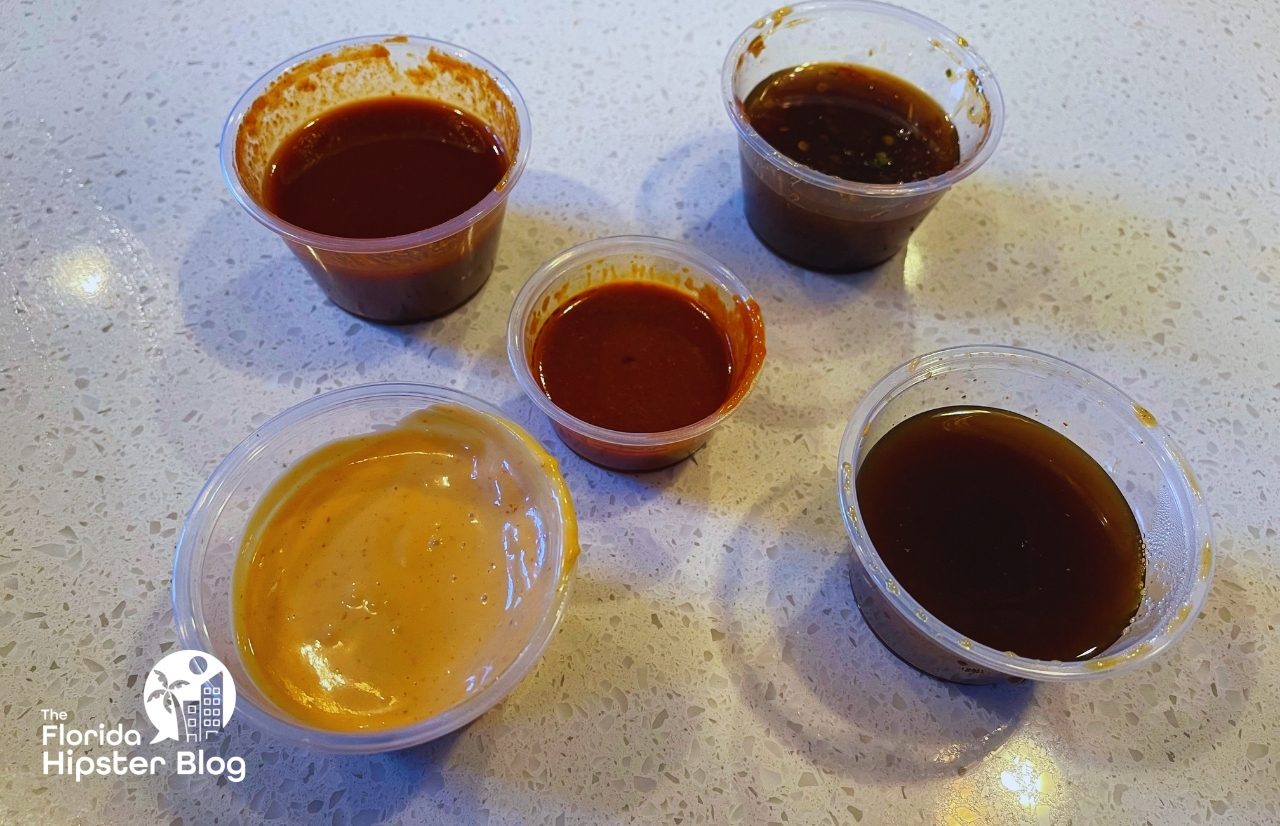 Chi-Kin dipping sauces in Orlando Florida. Keep reading to see what are the best places to get lunch in Orlando.