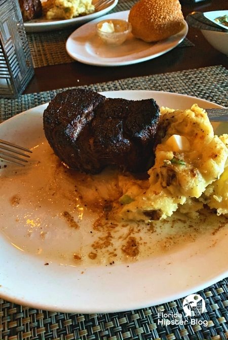 Del Frisco’s Double Eagle Steakhouse Mashed Potatoes and Filet Mignon in Orlando Florida. Keep reading to find out more about Orlando steakhouses.