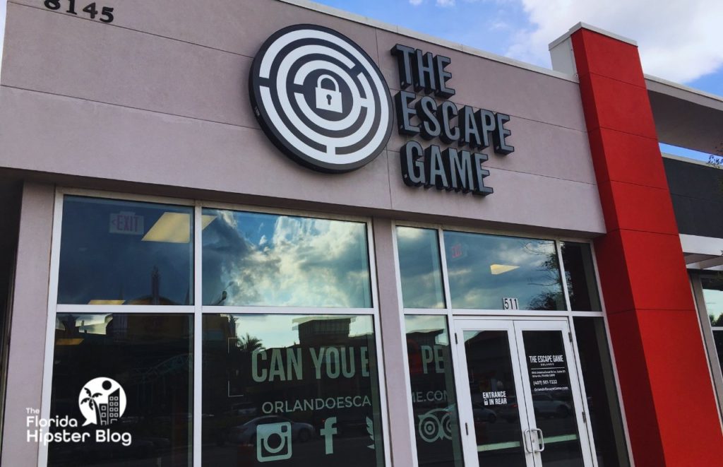Escape Game Entrance. One of the best things for couples to do in Orlando.