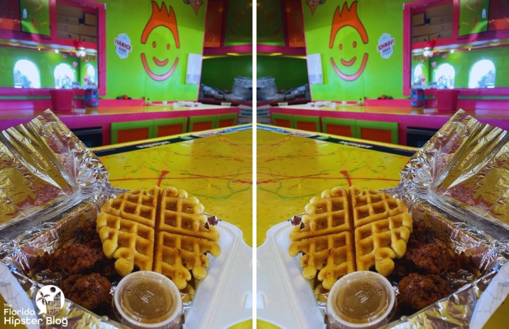 FK Your Diet Fort Meyers Chicken and Waffles with syrup. Keep reading to find out all you need to know about Naples brunch. 