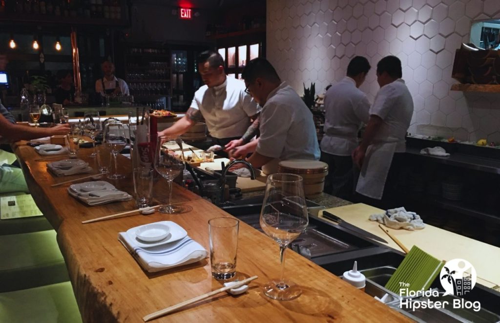 Kabooki Sushi Bar area in Orlando. Keep reading to learn more about Orlando sushi.  