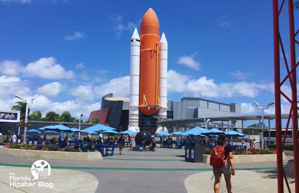 Kennedy Space Center Orange Shuttle Cape Canaveral Florida. Best things to do in Orlando with toddlers and a baby.