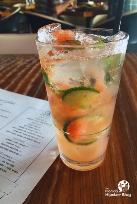 STK Summer Melon and Cucumber Drink Disney Springs. Keep reading to learn more about where to go for the best steak in Orlando.