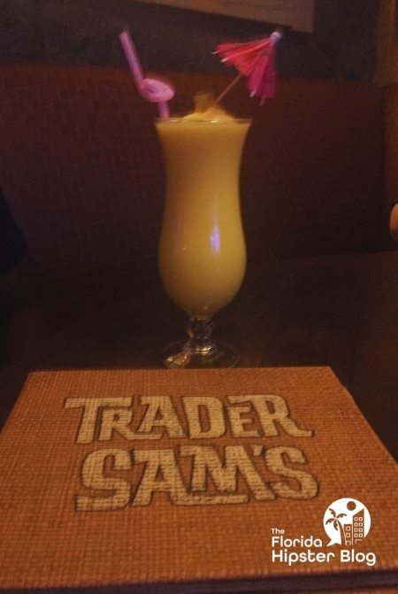 Trader Sams Dole Whip Cocktail Walt Disney World. Keep reading to uncover date night ideas in Orlando. 