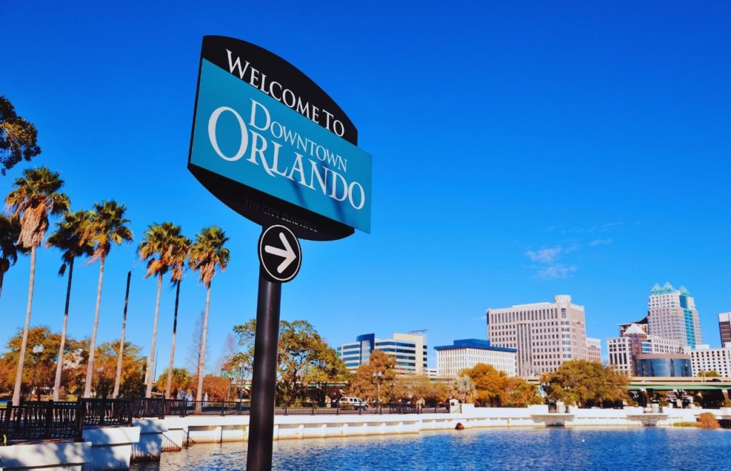 Welcome to Downtown Orlando sign. Keep reading to find out more places to go when you're bored in Orlando.  