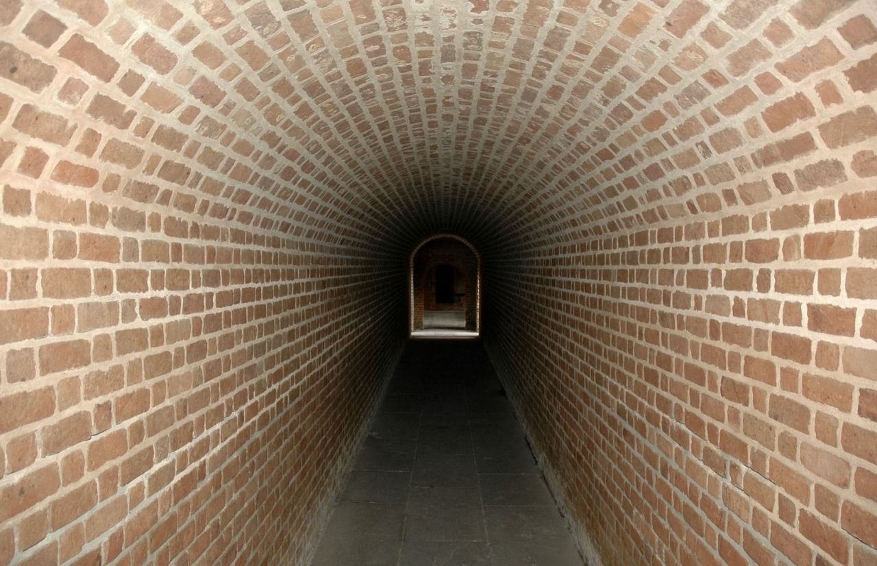 Fort Clinch State Park Near Amelia Island in Florida Dungeon Tunnel