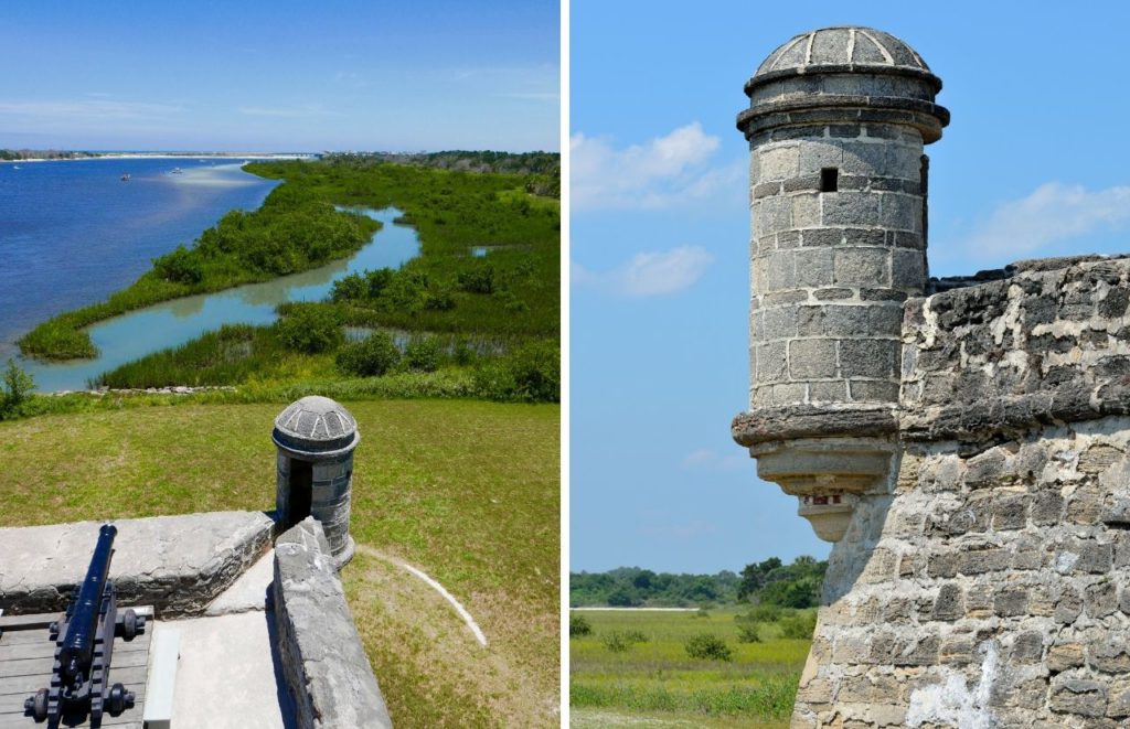 Fort Matanzas St Augustine Florida Tower. Keep reading to get the full guide on the best forts and castles in Florida.