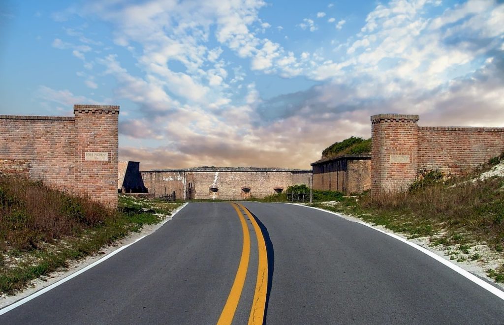 Fort Pickens Pensacola Florida Driving Up. Forts and Castles in Florida.