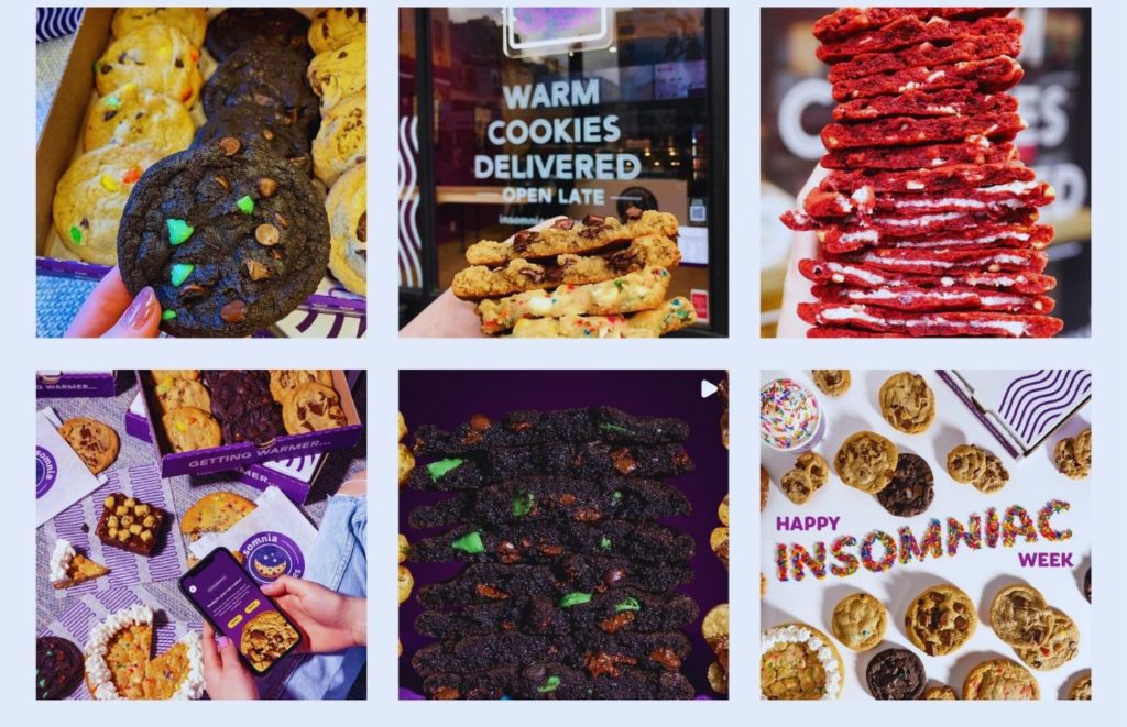 Insomnia Cookies in Orlando Florida Instagram Page