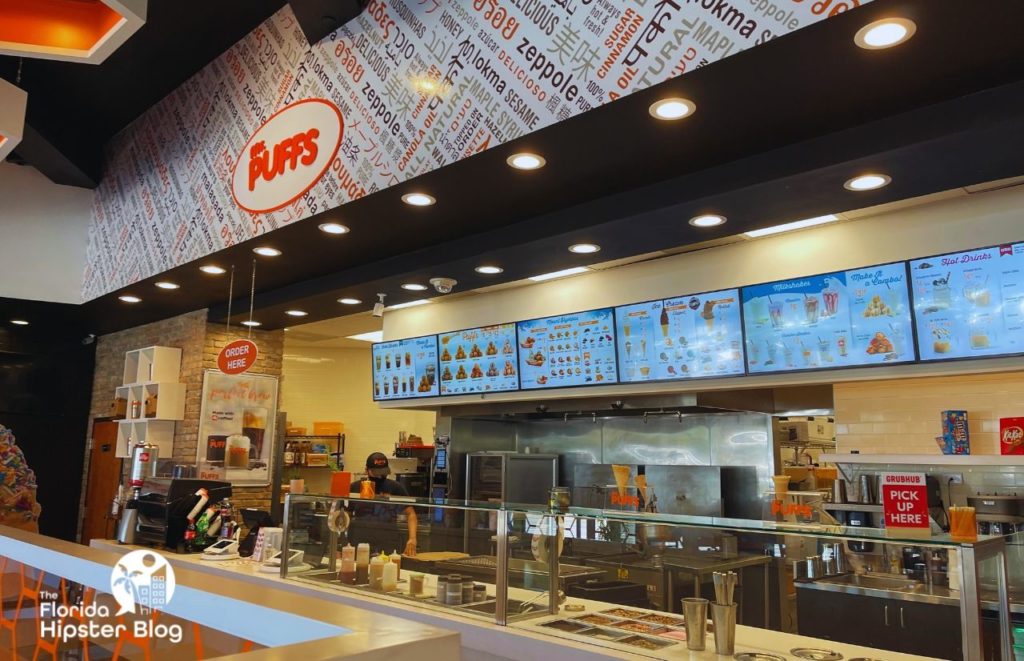 Mr Puffs Dessert Bar in Orlando Florida Mall Menu Counter