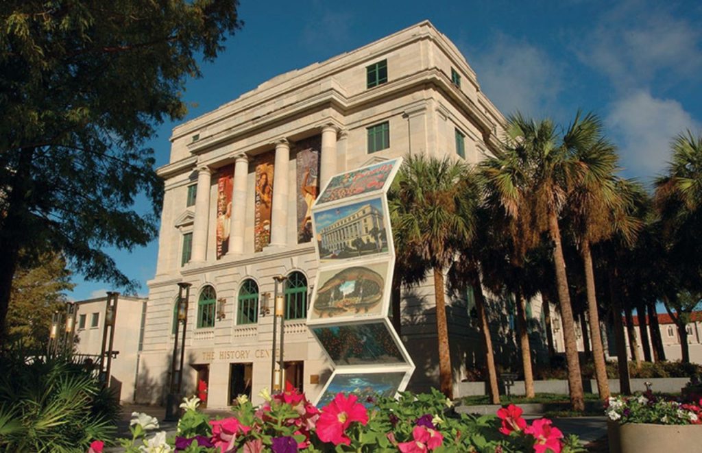 The exterior of the Orange County History Center in Orlando, Florida. Keep reading for more places to take a perfect day trip from Orlando, Florida. 