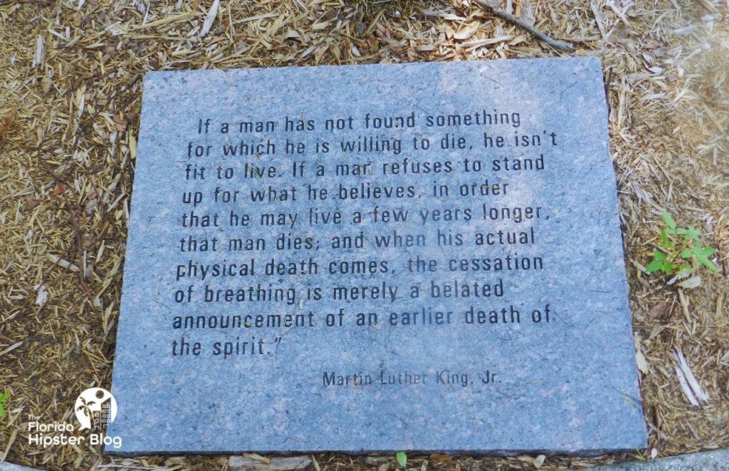 Venetian Gardens in Leesburg, Florida tribute to Martin Luther King Jr. Keep reading to learn more about what to do in Leesburg Florida. 