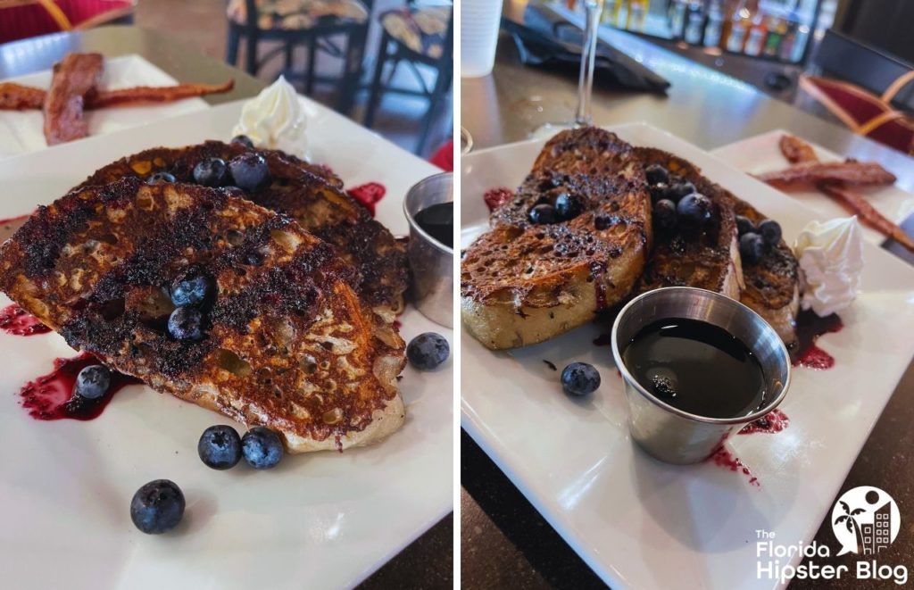 French toast at Island Grove Winery at Formosa Gardens in Kissimmee, Florida. Keep reading for more places to get the best breakfast in Kissimmee, Florida. 
