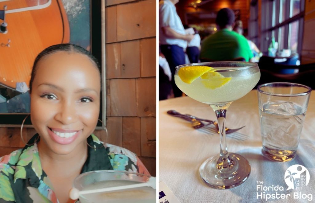 Best Oysters in Orlando at The Boathouse with NikkyJ Drinking Lemon Drop Martini. Keep reading to find out all you need to know about the best oysters in Orlando. 