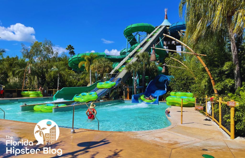 Volcano Bay Water Park at Universal with water slides. Keep reading to learn more of the best things to do in Orlando with teens. 