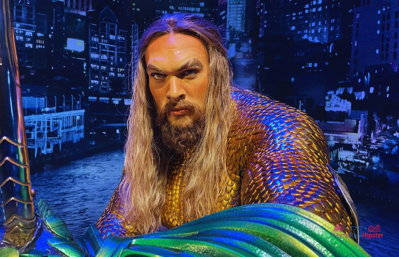 Aqua Man in Madame-Tussauds-Museum-in-Orlando-Icon-Park Keep reading to get the best 1 day Orlando itinerary and the best things to do in Orlando besides theme parks.