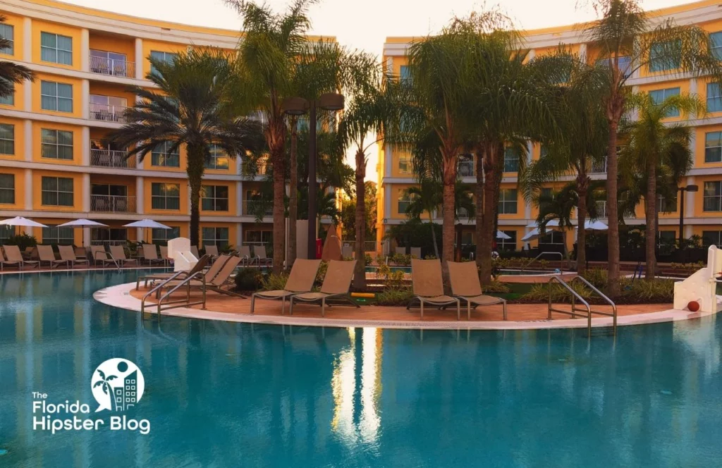 The pool at Melia Orlando Celebration in Orlando, Florida. Keep reading for more options for where to stay in Orlando, Florida.