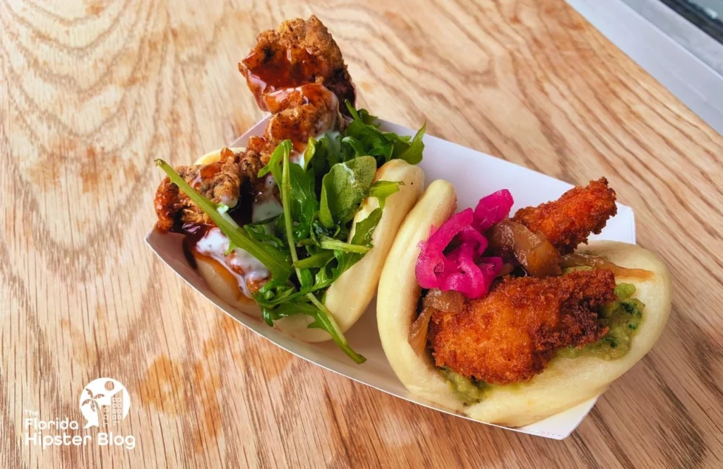 King Bao Restaurant in Orlando Florida fried chicken bao bun. Keep reading to get the best lunch in Orlando!