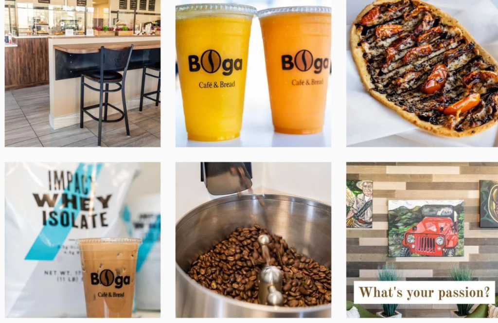 Boga Cafe and Bread in Kissimmee, Florida Instagram Page
