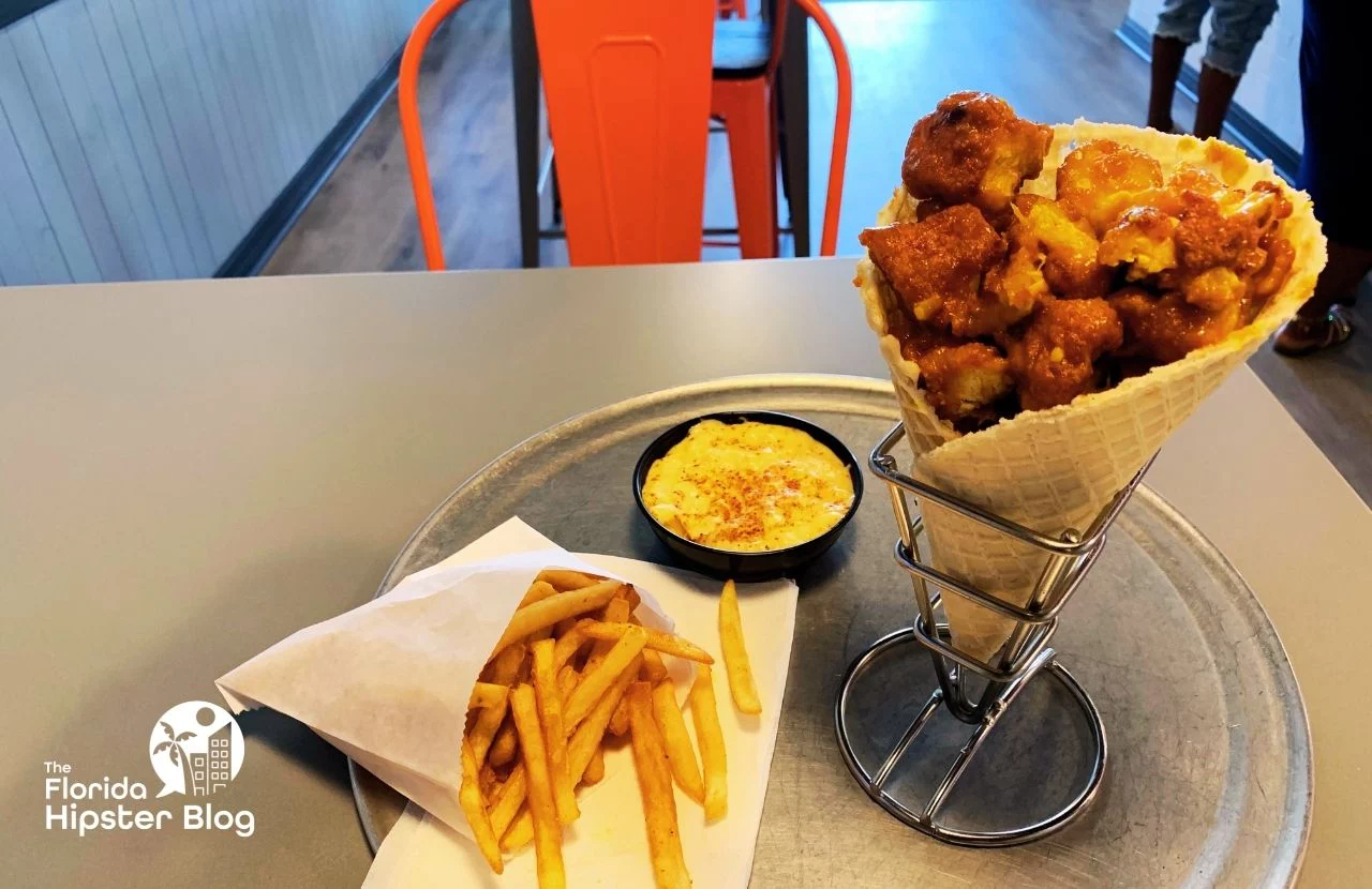 Chick'n'Cone Restaurant in Winter Park, Florida. Keep reading to get the best lunch in Orlando!