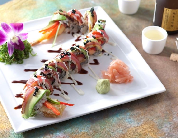 A seafood appetizer at California Grill in Orlando, Florida. Keep reading for more on the best restaurants in Orlando, Florida. 