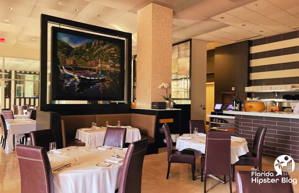 Signia Hilton Resort at La Luce Restaurant in Orlando, Florida. Keep reading to learn more about the Epicurious progressive dinner.