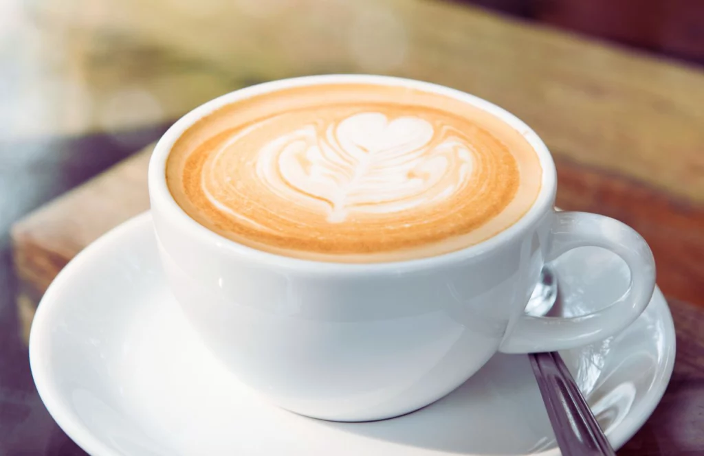 Latte at Cafe Barista in Kissimmee, Florida. Keep reading for more places to get the best breakfast in Kissimmee, Florida
