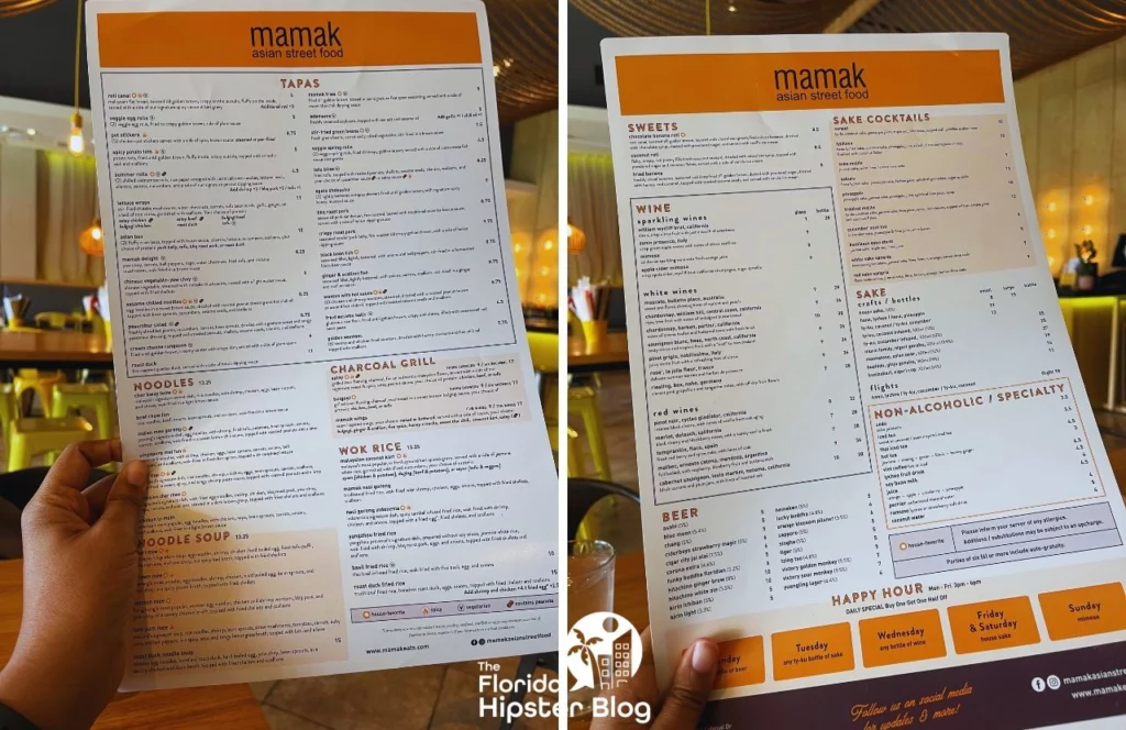 Mamak Asian Street Food Restaurant in Orlando, Florida menu. Keep reading to get the best lunch in Orlando!